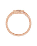 Anel Cruz em Ouro 14k com Diamantes Naturais – Modelo 2