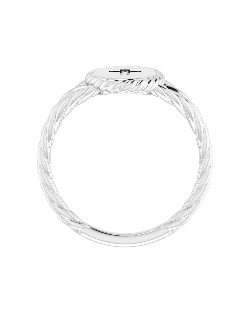 Anel Cruz em Ouro 14k com Diamantes Naturais – Modelo 2