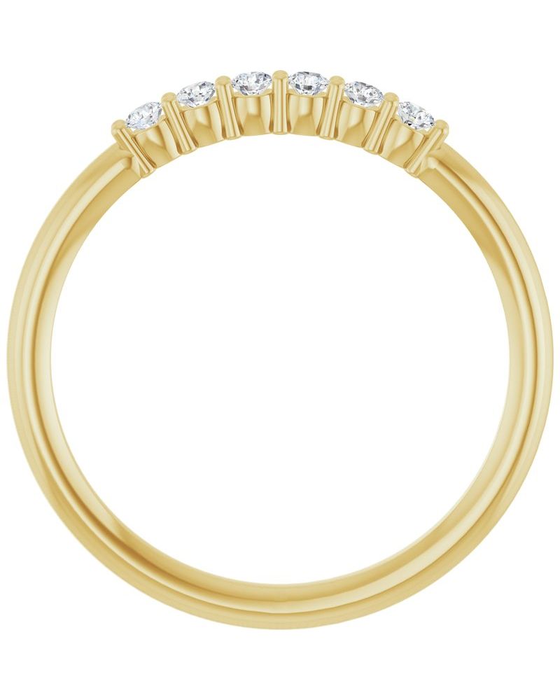 Anel Cravejado Empilhável em Ouro 14k com Diamantes Naturais – Modelo 24