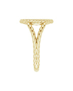 Anel Cruz em Ouro 14k com Diamantes Naturais – Modelo 2