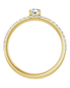 Anel Assimétrico Empilhável em Ouro 14k com Diamantes Naturais – Modelo 3