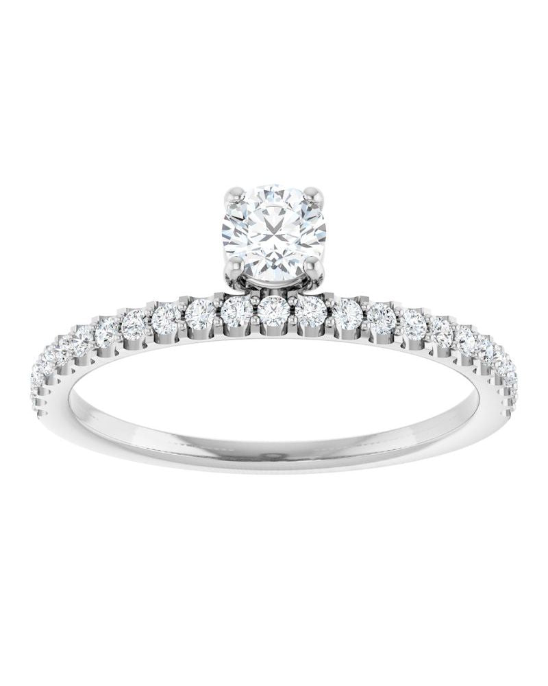 Anel Assimétrico Empilhável em Ouro 14k com Diamantes Naturais – Modelo 3