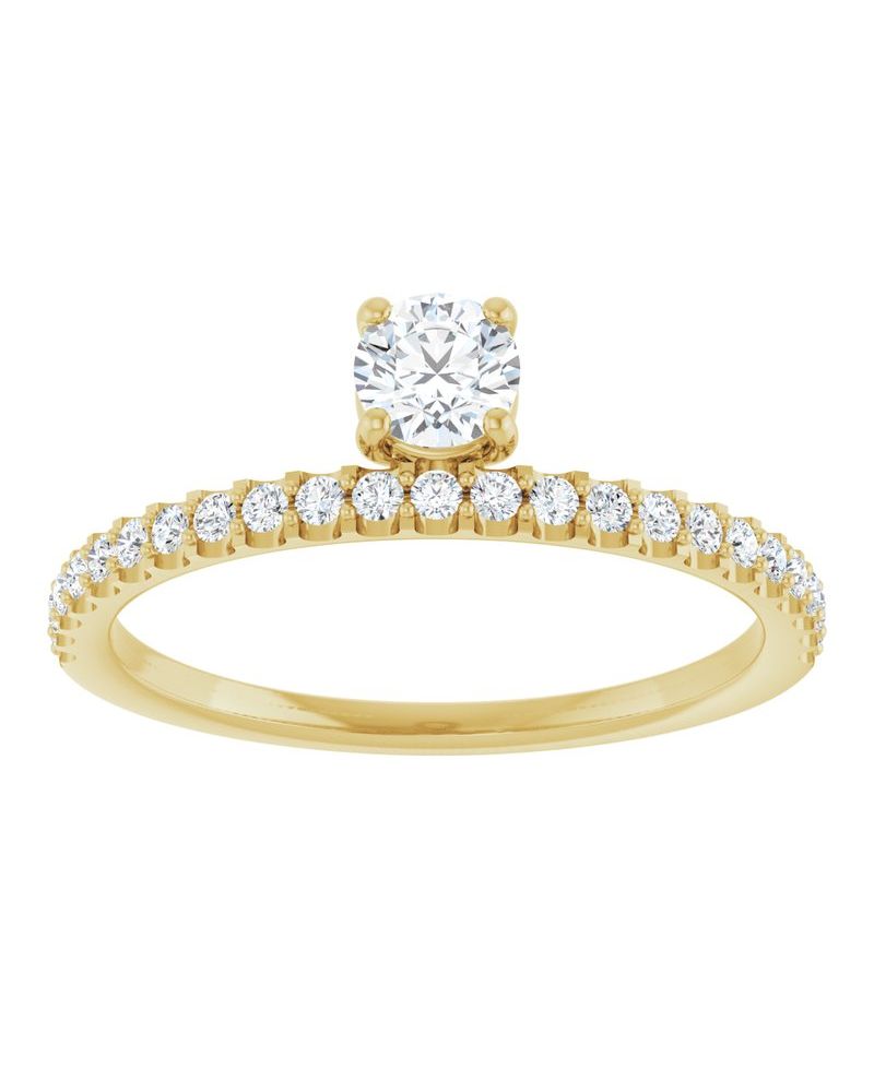 Anel Assimétrico Empilhável em Ouro 14k com Diamantes Naturais – Modelo 3