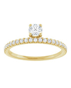 Anel Assimétrico Empilhável em Ouro 14k com Diamantes Naturais – Modelo 3