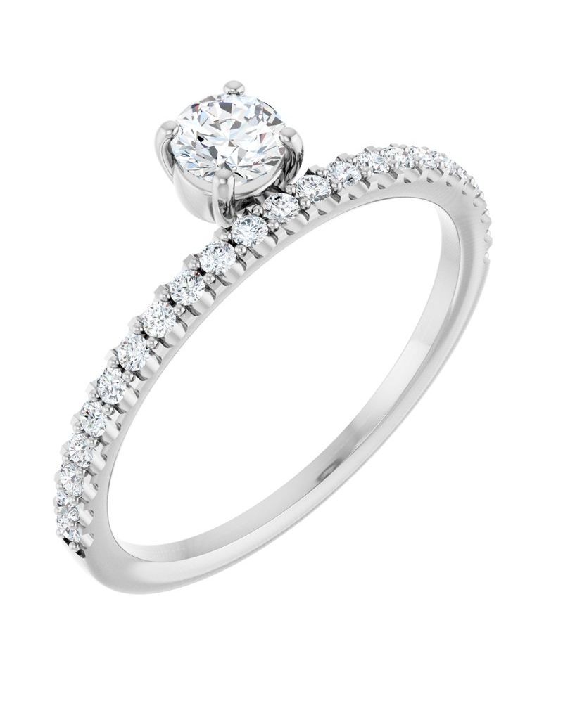 Anel Assimétrico Empilhável em Ouro 14k com Diamantes Naturais – Modelo 3