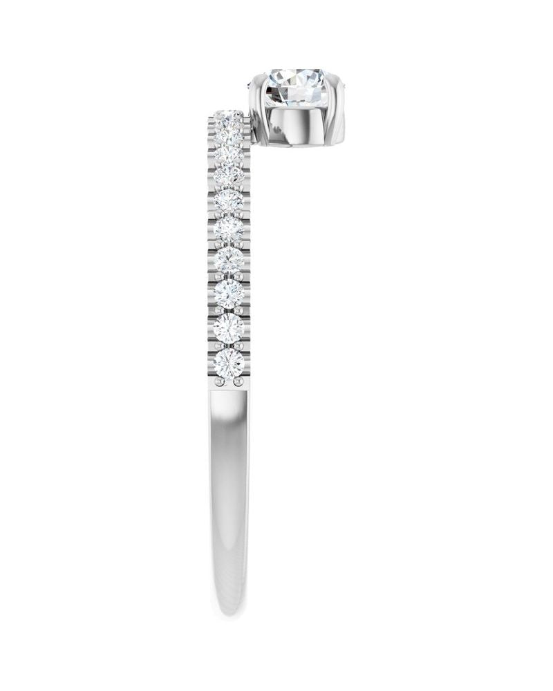 Anel Assimétrico Empilhável em Ouro 14k com Diamantes Naturais – Modelo 3