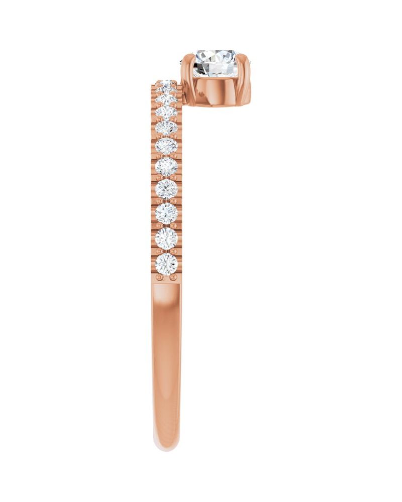 Anel Assimétrico Empilhável em Ouro 14k com Diamantes Naturais – Modelo 3