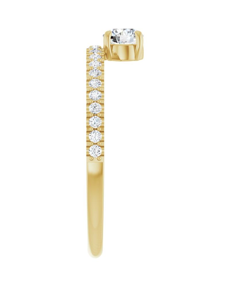 Anel Assimétrico Empilhável em Ouro 14k com Diamantes Naturais – Modelo 3
