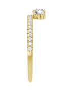 Anel Assimétrico Empilhável em Ouro 14k com Diamantes Naturais – Modelo 3