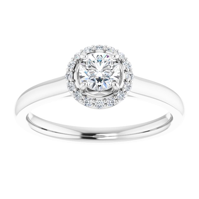 Halo – Ouro Branco 14k – vista de cima