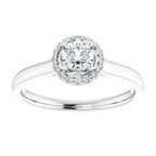 Halo – Ouro Branco 14k – vista de cima