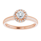 Halo – Ouro Rosé 14k – vista de cima