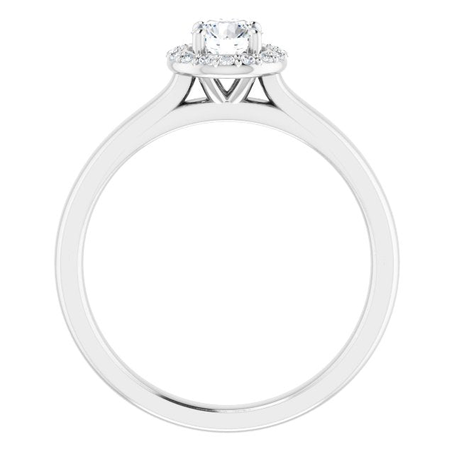 Halo – Ouro Branco 14k – vista frontal