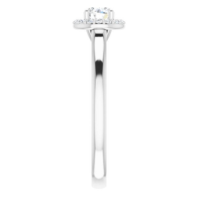 Halo – Ouro Branco 14k – perfil