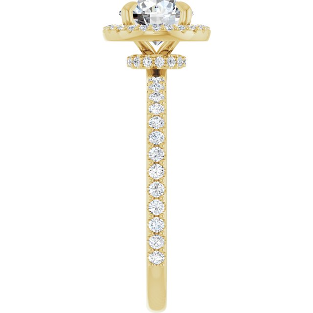 Halo – Modelo 5 – Amarelo 14k – perfil