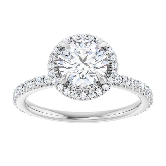 Halo – Modelo 5 – Branco 14k – vista de cima