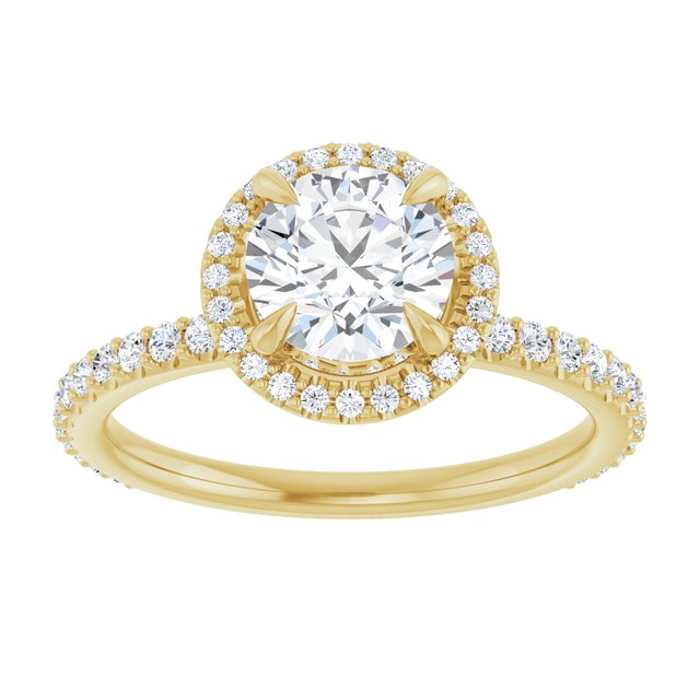 Halo – Modelo 5 – Amarelo 14k – vista de cima