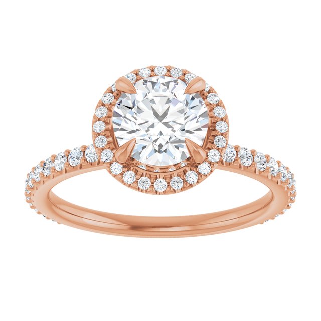 Halo – Modelo 5 – Rosé 14k – vista de cima