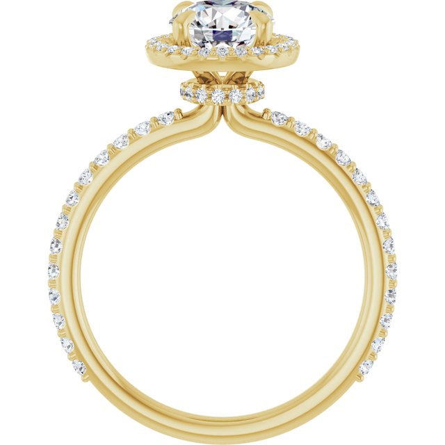 Halo – Modelo 5 – Amarelo 14k – vista frontal