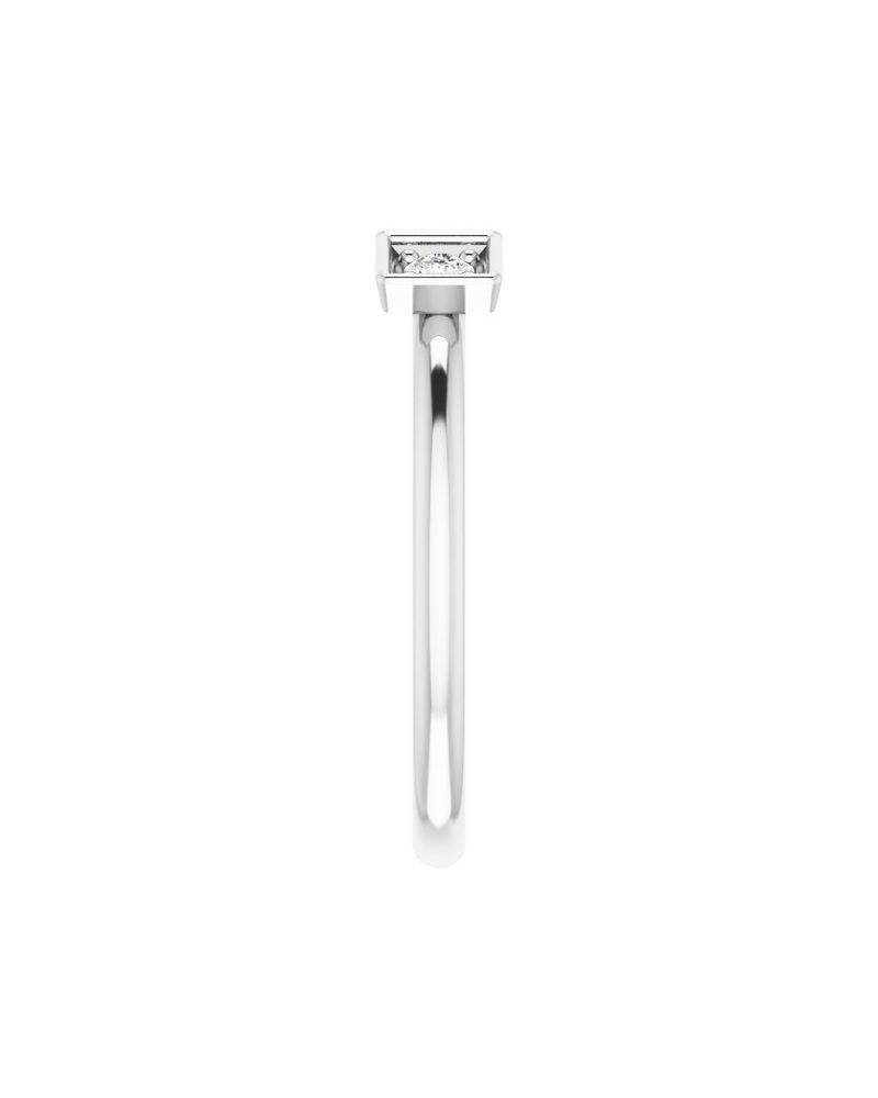 Anel Três Pedras Empilhável em Ouro 14k com Diamantes Naturais – Modelo 3