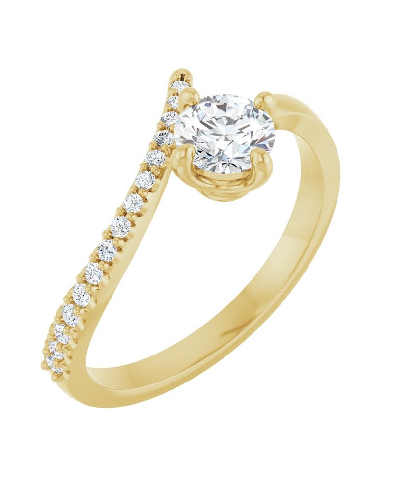 Anel Bypass Cravejado em Ouro 14k com Diamantes Naturais – Modelo 7