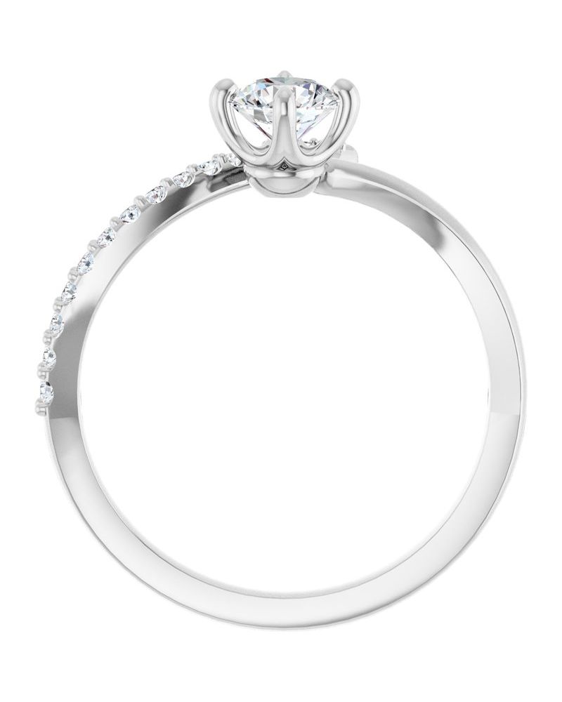 Anel Bypass Cravejado em Ouro 14k com Diamantes Naturais – Modelo 7