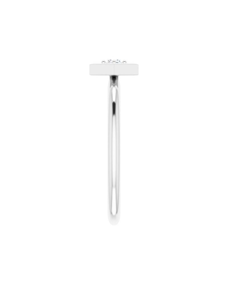 Anel Geométrico Empilhável em Ouro 14k com Diamantes Naturais – Modelo 3