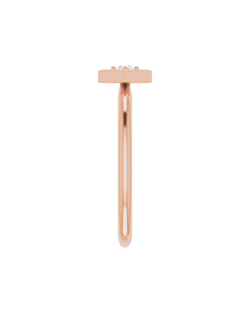 Anel Geométrico Empilhável em Ouro 14k com Diamantes Naturais – Modelo 3