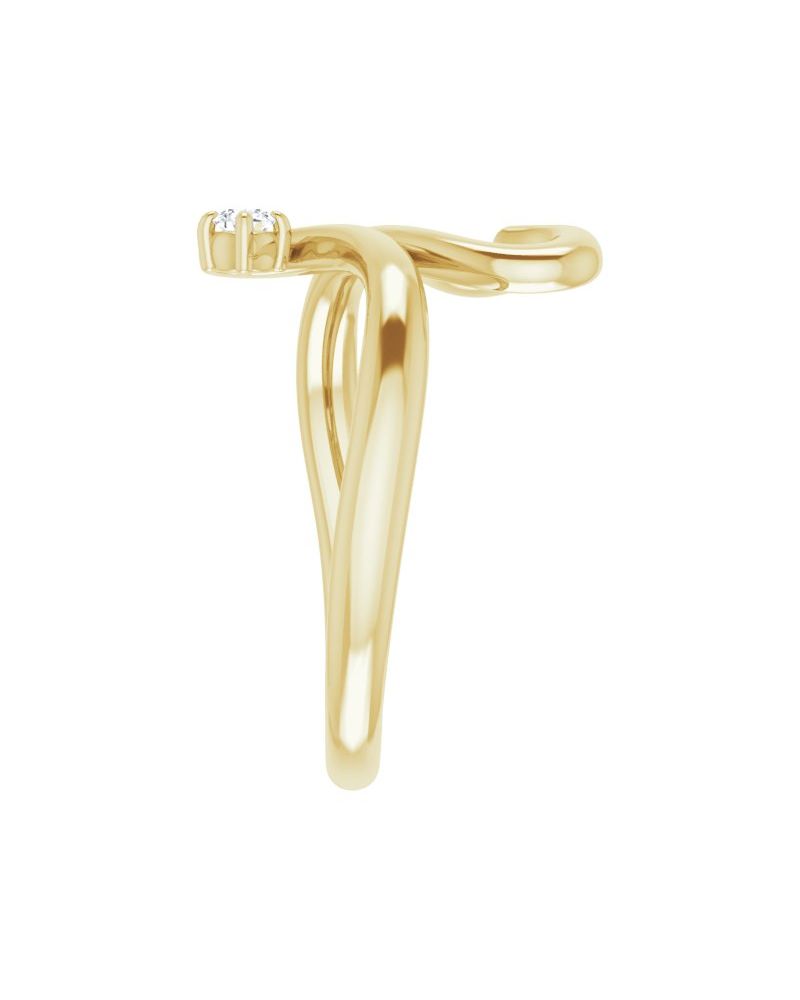 Anel Coração Cravejado em Ouro 14k com Diamantes Naturais – Modelo 3