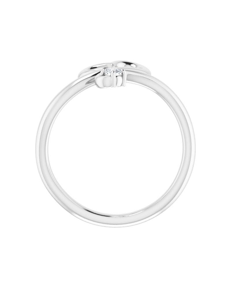 Anel Coração Cravejado em Ouro 14k com Diamantes Naturais – Modelo 3