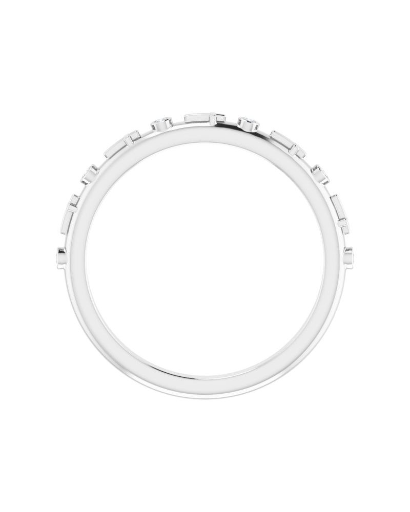 Anel Cruz com Cravação Bezel em Ouro 14k com Diamantes Naturais
