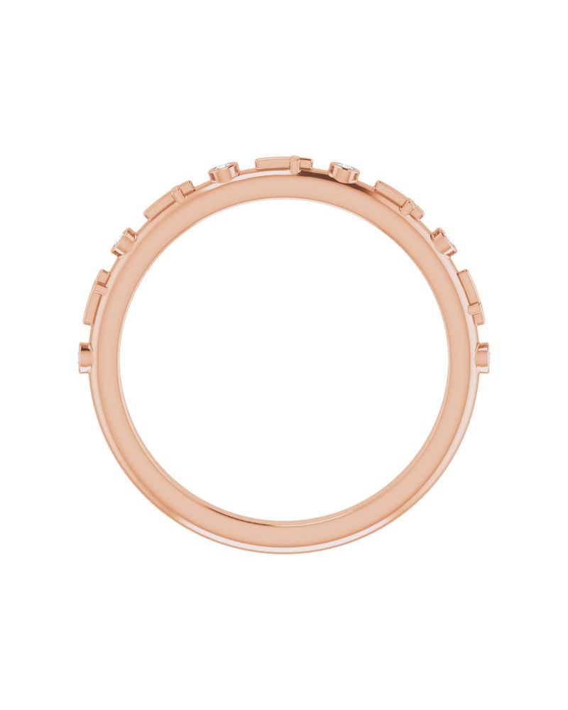 Anel Cruz com Cravação Bezel em Ouro 14k com Diamantes Naturais