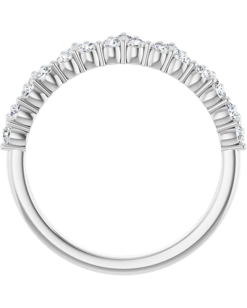 Anel Coroa Cravejado em Ouro 14k com Diamantes de Laboratório – Modelo 2