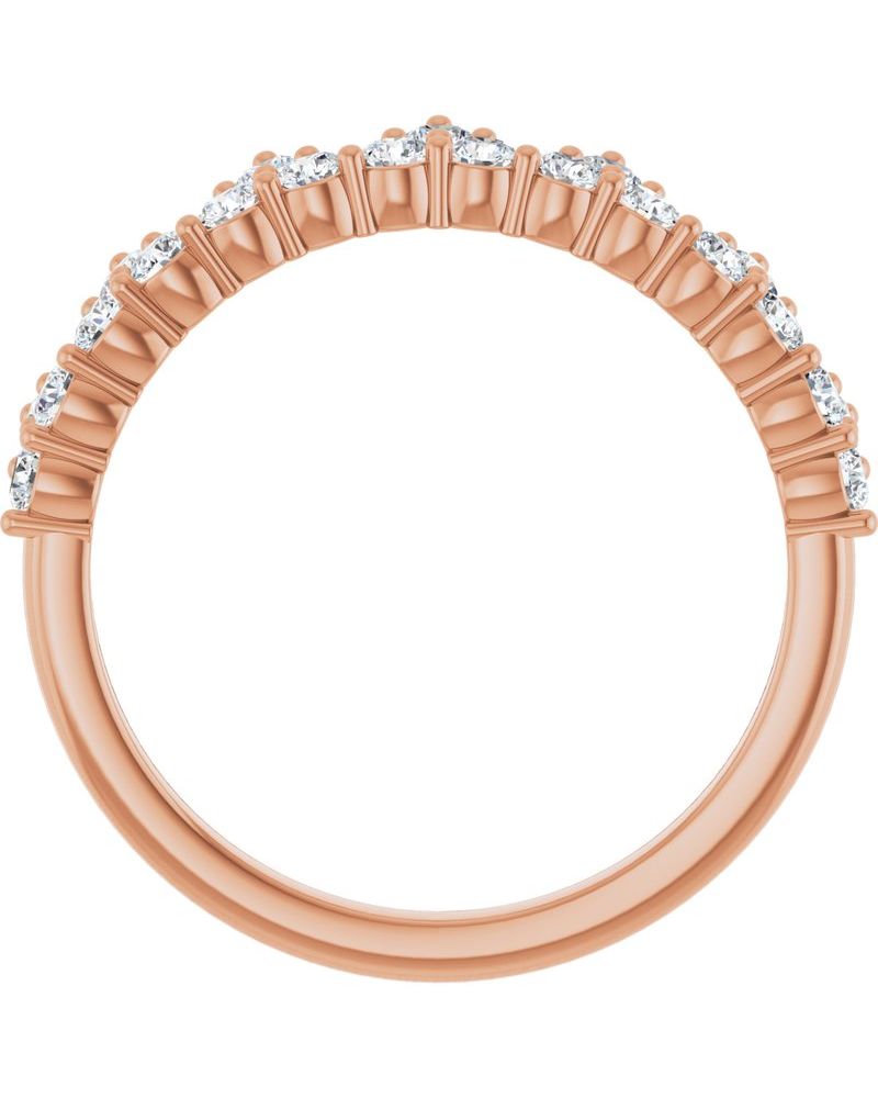 Anel Coroa Cravejado em Ouro 14k com Diamantes de Laboratório – Modelo 2