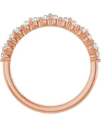 Anel Coroa Cravejado em Ouro 14k com Diamantes de Laboratório – Modelo 2