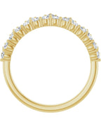 Anel Coroa Cravejado em Ouro 14k com Diamantes de Laboratório – Modelo 2