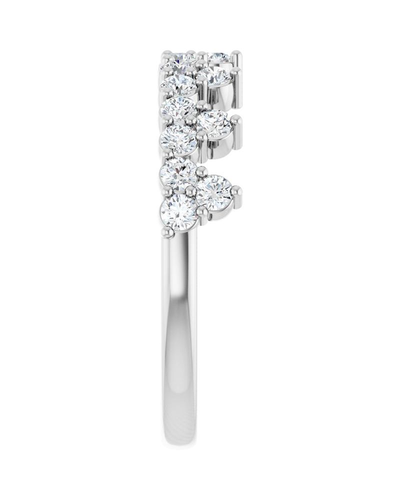 Anel Coroa Cravejado em Ouro 14k com Diamantes de Laboratório – Modelo 2