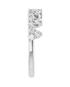 Anel Coroa Cravejado em Ouro 14k com Diamantes de Laboratório – Modelo 2
