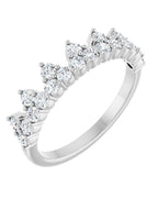 Anel Coroa Cravejado em Ouro 14k com Diamantes de Laboratório – Modelo 2
