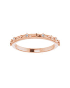Anel Cruz com Cravação Bezel em Ouro 14k com Diamantes Naturais