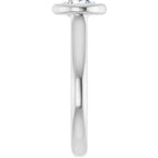 Solitário Bezel – Branco 14k – perfil