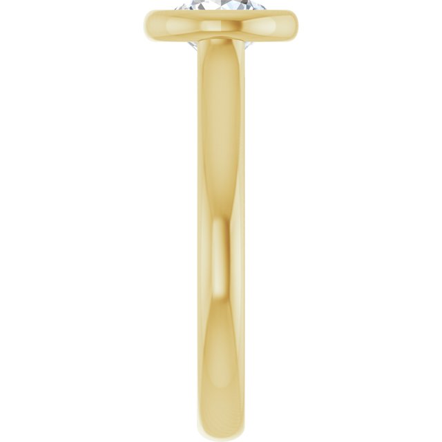Solitário Bezel – Amarelo 14k – perfil