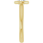 Solitário Bezel – Amarelo 14k – perfil