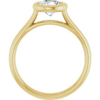 Solitário Bezel – Amarelo 14k – vista frontal