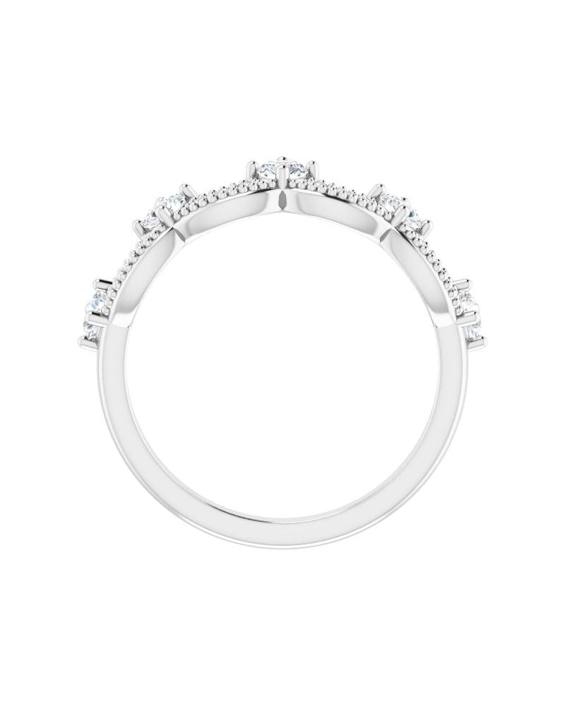 Anel Coroa Cravejado em Ouro 14k com Diamantes Naturais – Modelo 4