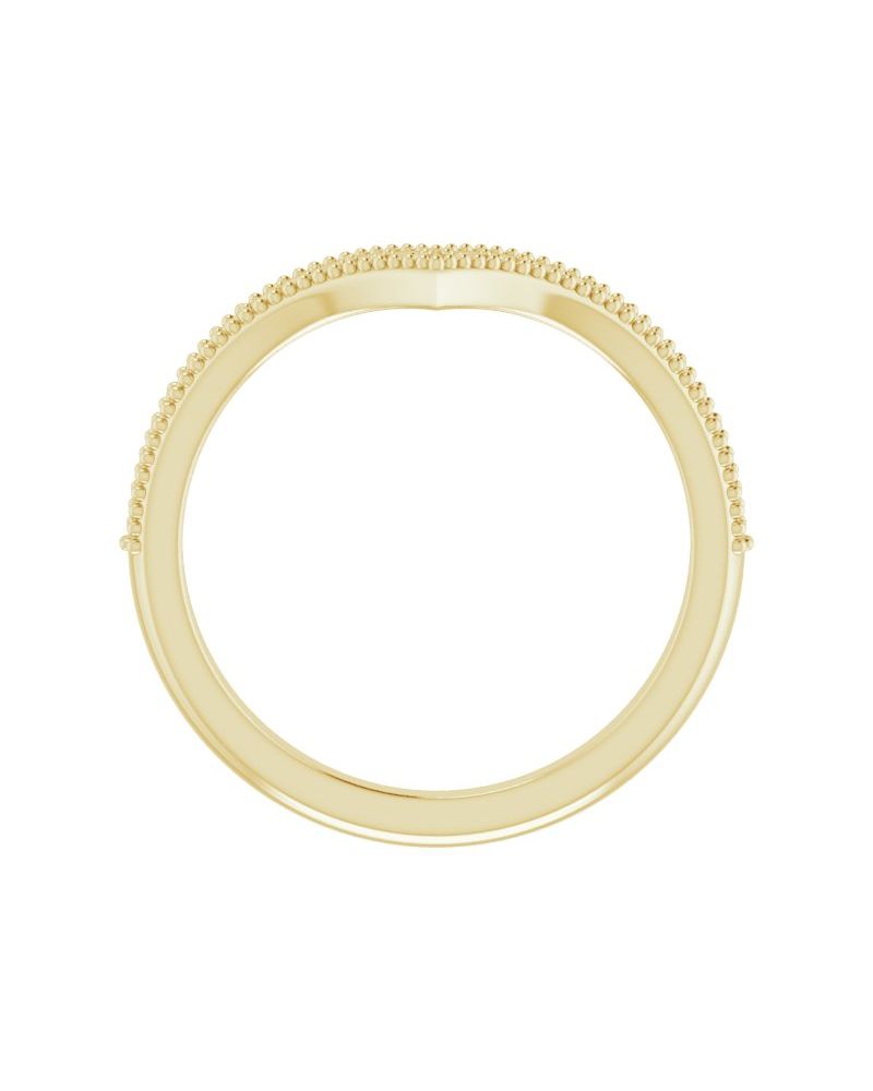 Anel em V Cravejado Empilhável em Ouro 14k com Diamantes Naturais