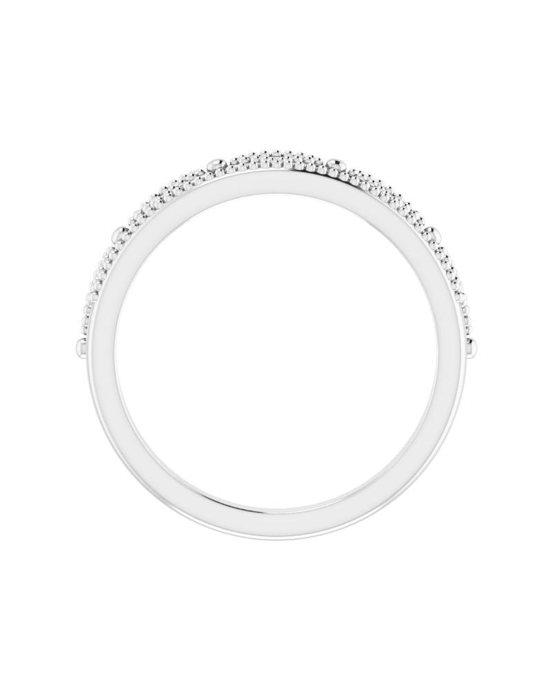 Anel Coroa em Ouro 14k com Diamantes Naturais