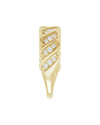 Anel Cravejado Empilhável em Ouro 14k com Diamantes Naturais – Modelo 23