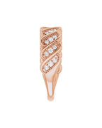 Anel Cravejado Empilhável em Ouro 14k com Diamantes Naturais – Modelo 23
