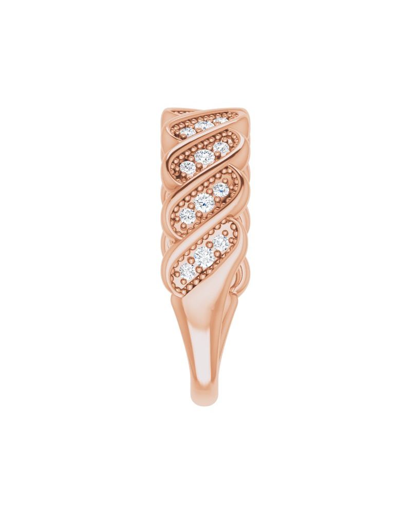 Anel Cravejado Empilhável em Ouro 14k com Diamantes Naturais – Modelo 23